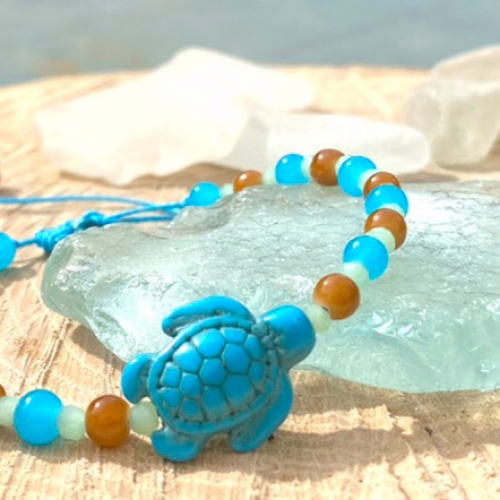 Turquoise sea turtle on sale beads